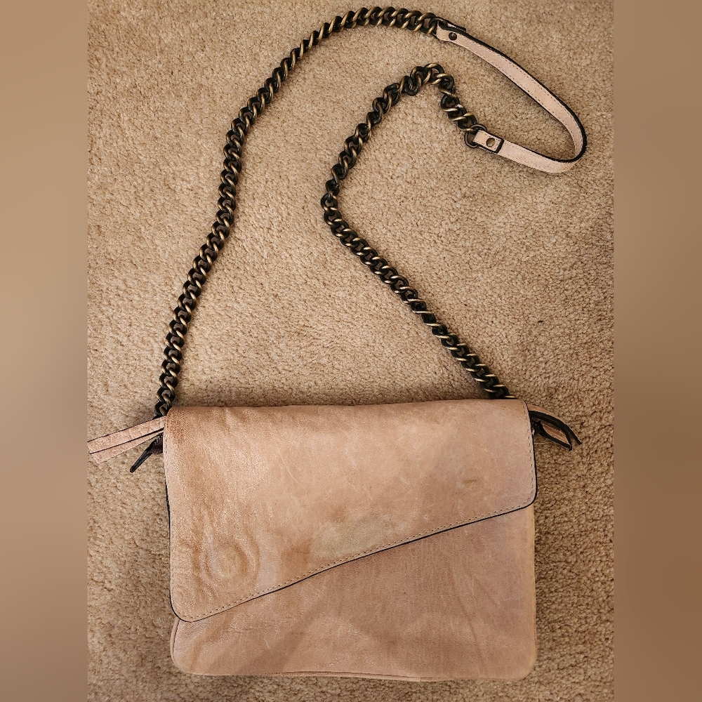 Maxon Beige Leather Crossbody Bag